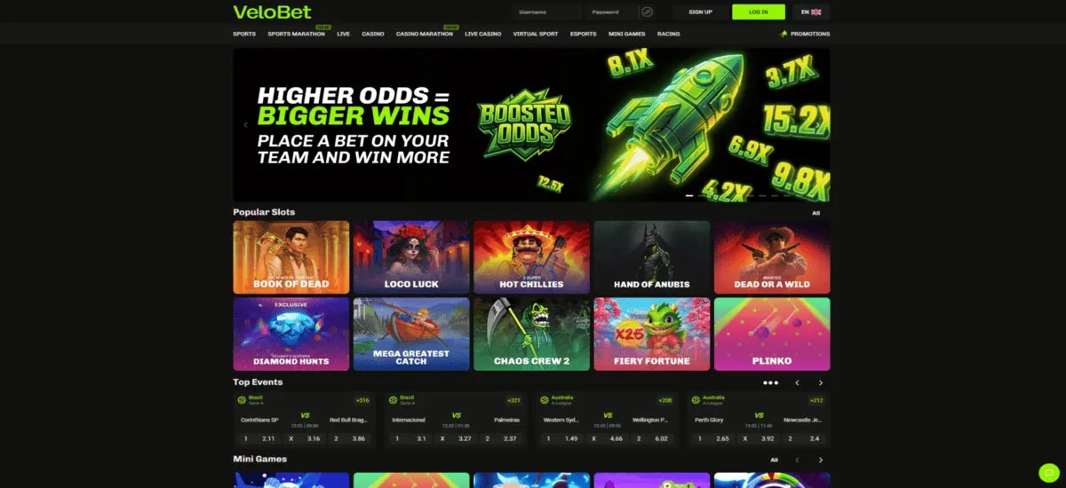 Velobet Casino among non gamstop casinos